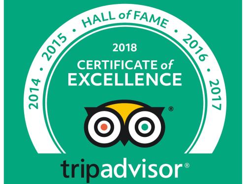 Trip Advisor - 2018 Certificate of Excellence