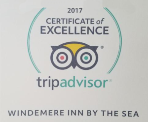 TripAdvisor 2017 Certificate of Excellence, Windemere Inn by the Sea 